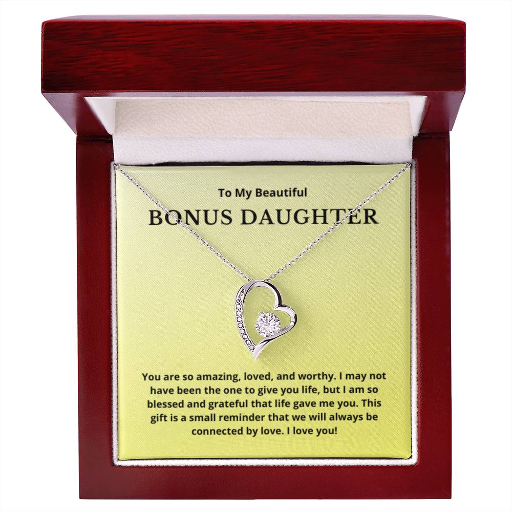 BONUS DAUGHTER gift for step daughter wedding gifts step daughter necklace gift to step daughter from bride groom stepmother BIRTHDAY gift