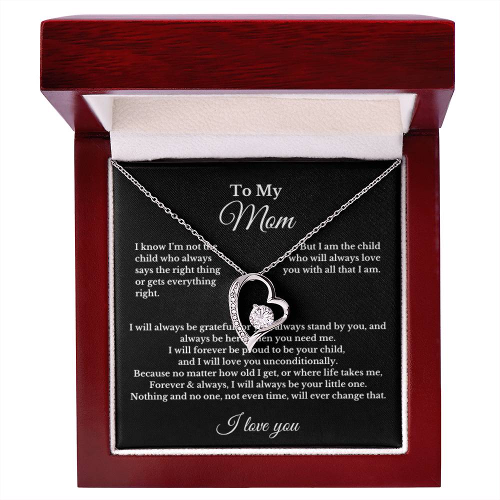 To My Mom Heart Necklace Gift For Mothers Day, Valentines, Christmas, Her Birthday