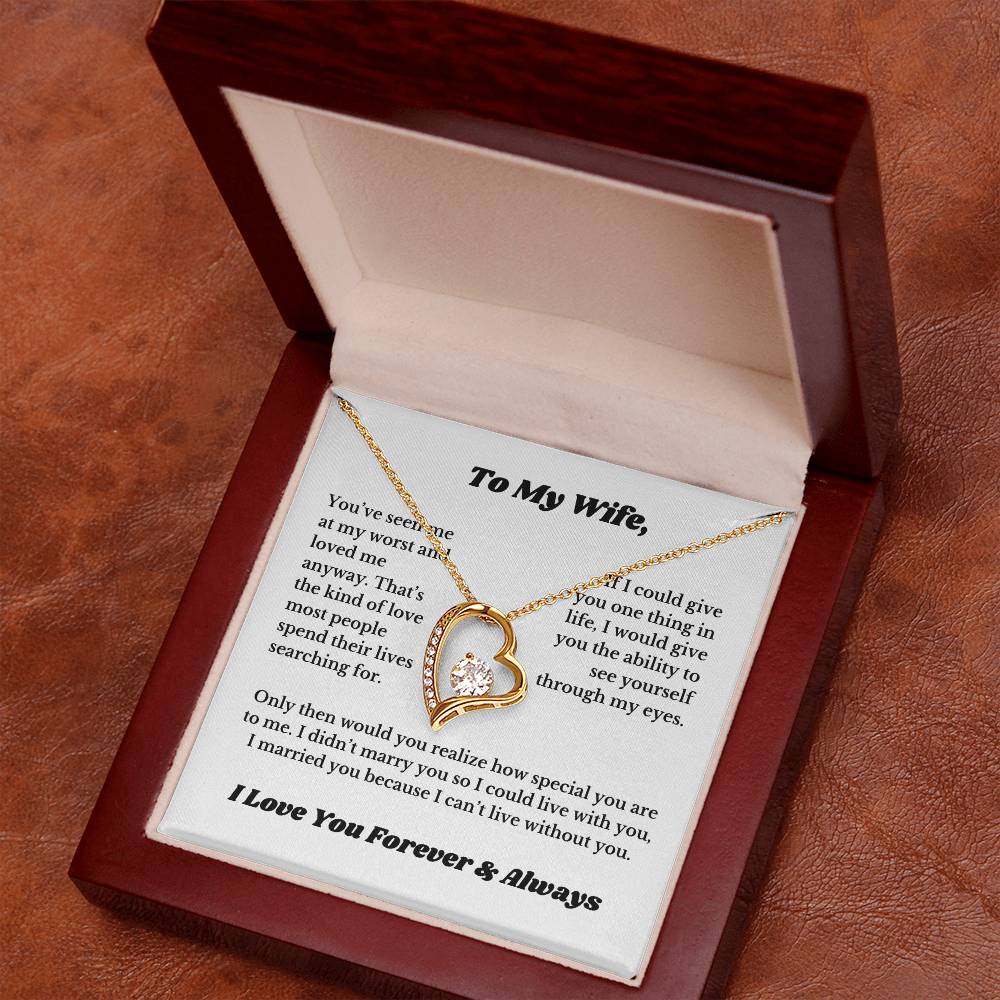 Gifts for Love, Necklace for Wife From Husband, Anniversary Jewelry, Christmas Birthday for Her, To My Soulmate Gift, Wifey, Valentines