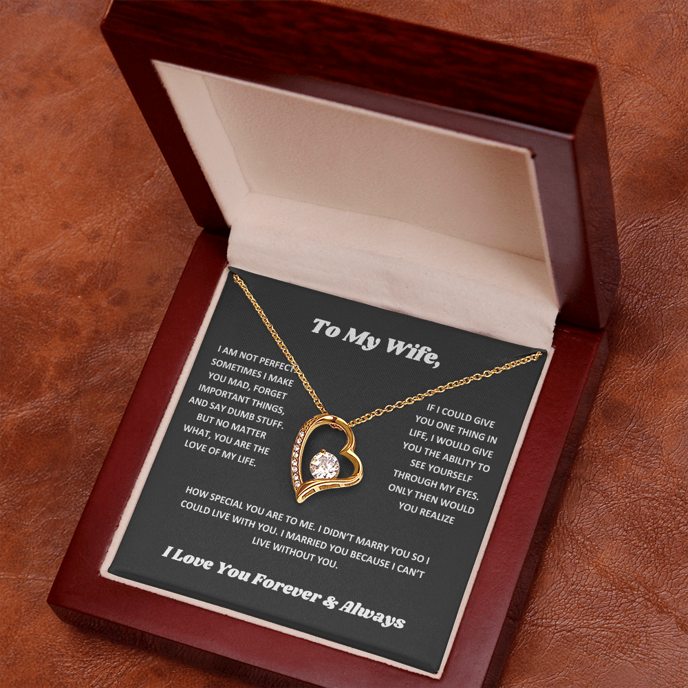 To My Wife Heart Necklace