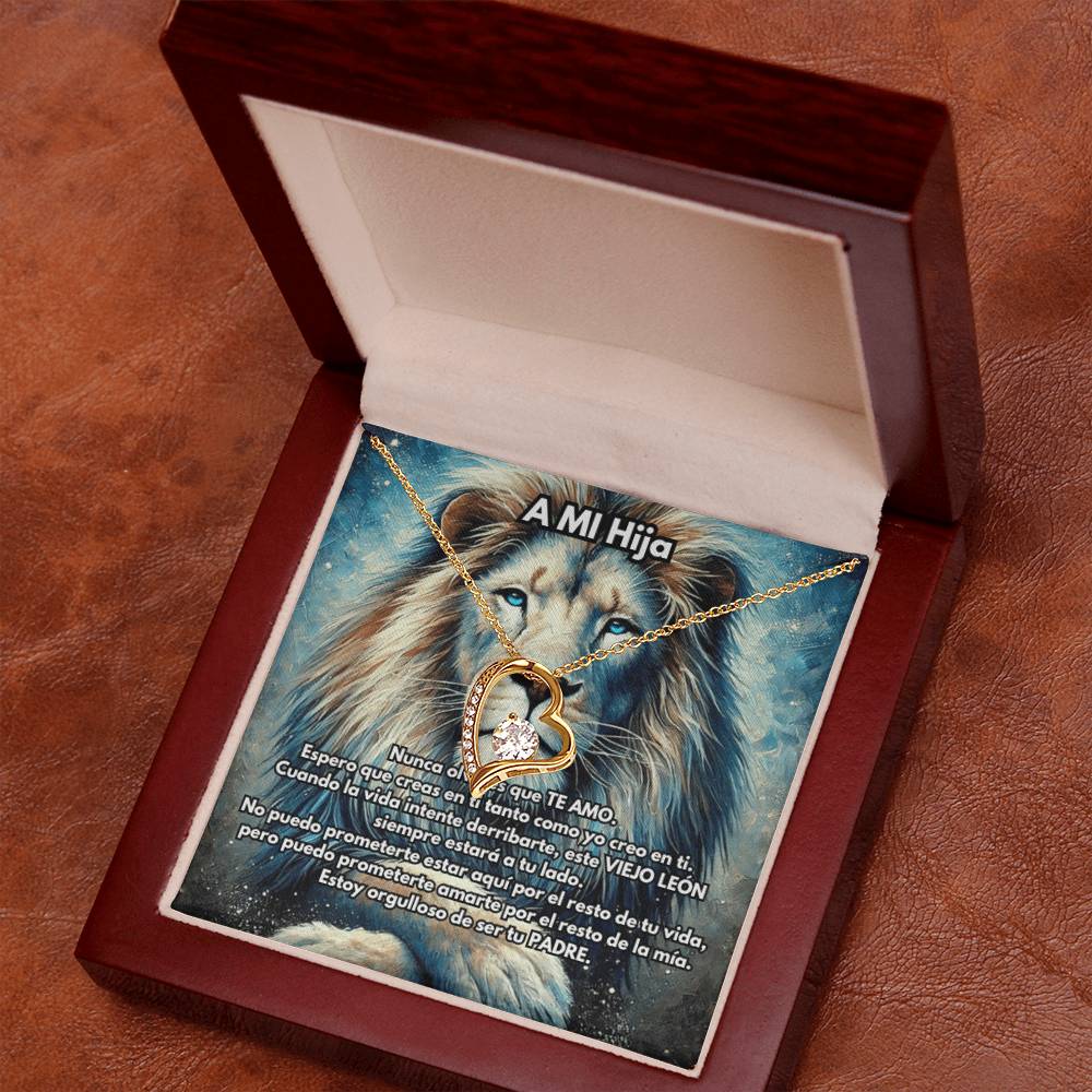 Collar de León, Collar de León de Plata o Oro, Collar de Animal Salvaje, Collar de Papá, Joyería, Regalo para Hija