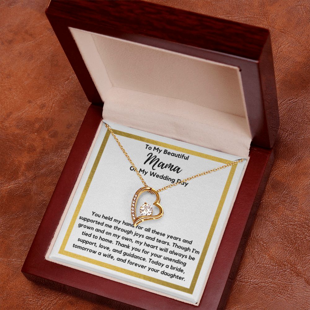 Mama of the Bride Gift from Bride, To My Mom on My Wedding Day, Mama of the Bride Necklace, Wedding Day Gift from Daughter