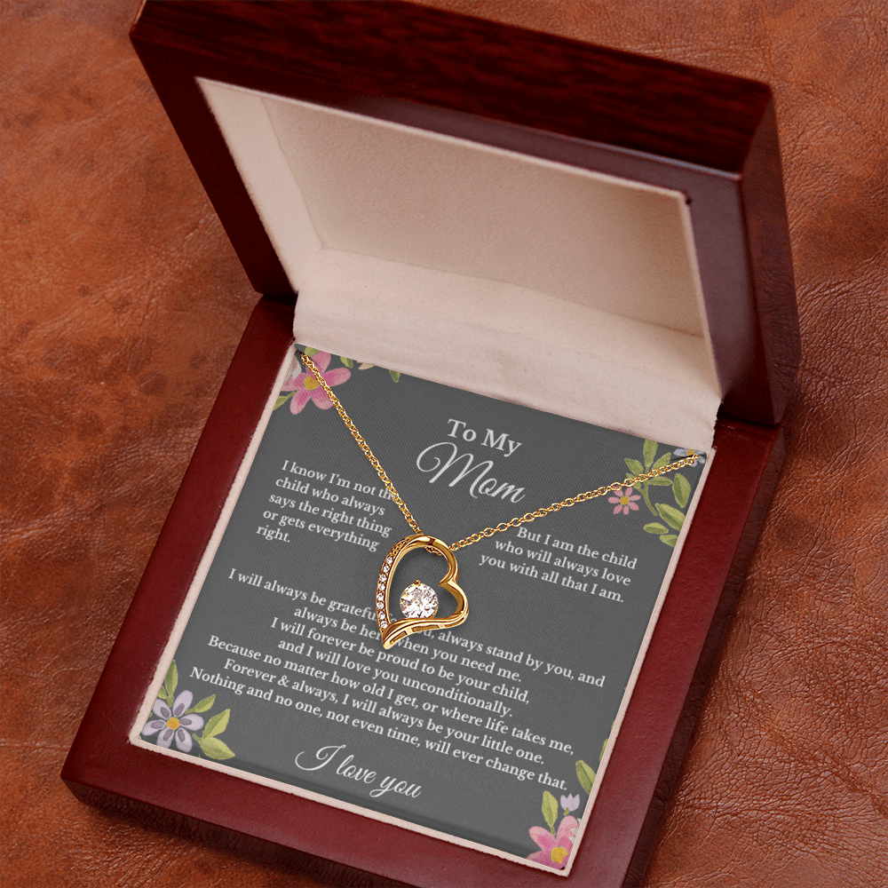 To My Mom Heart Necklace Gift For Mothers Day, Valentines.