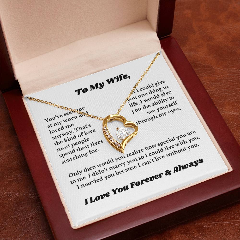 Gifts for Love, Necklace for Wife From Husband, Anniversary Jewelry, Christmas Birthday for Her, To My Soulmate Gift, Wifey, Valentines