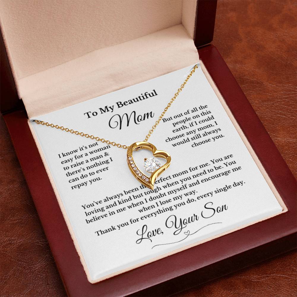 To MOM gift for mom wedding gifts necklace gift to mom BIRTHDAY MOTHERS DAY gift from son