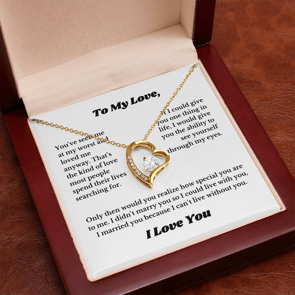 Gifts for Love, Necklace for Wife From Husband, Anniversary Jewelry, Christmas Birthday for Her, To My Soulmate Gift, Wifey, Valentines