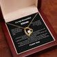 To My Beautiful Mom Heart Necklace Gift For Mothers Day, Valentines, Message Card