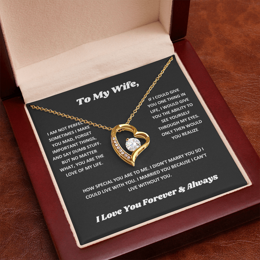 To My Wife Heart Necklace