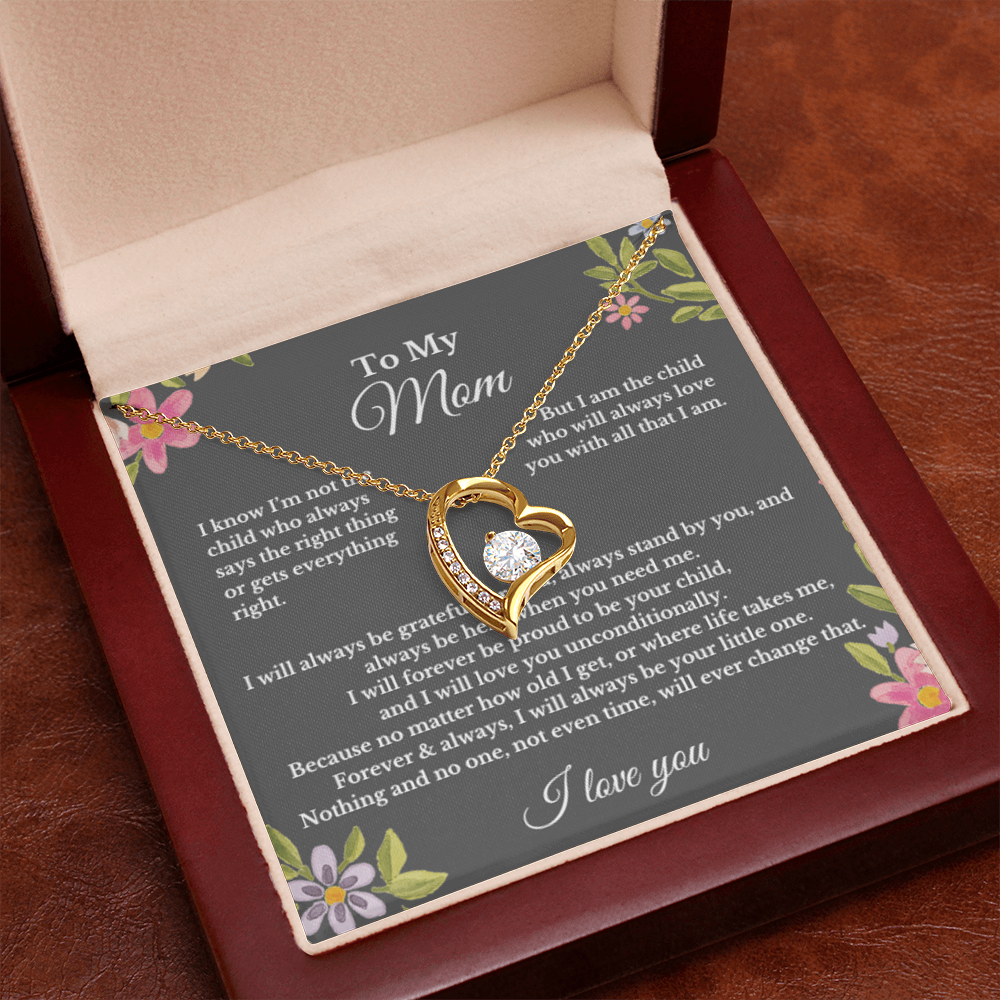To My Mom Heart Necklace Gift For Mothers Day, Valentines.