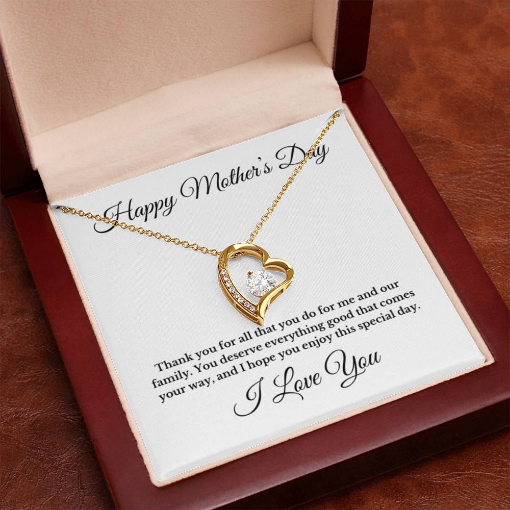 Happy Mother's Day Heart Necklace