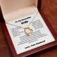To My Wife Necklace from Husband – Romantic Wife Gift, Birthday Anniversary Valentine's Day Jewelry for Her