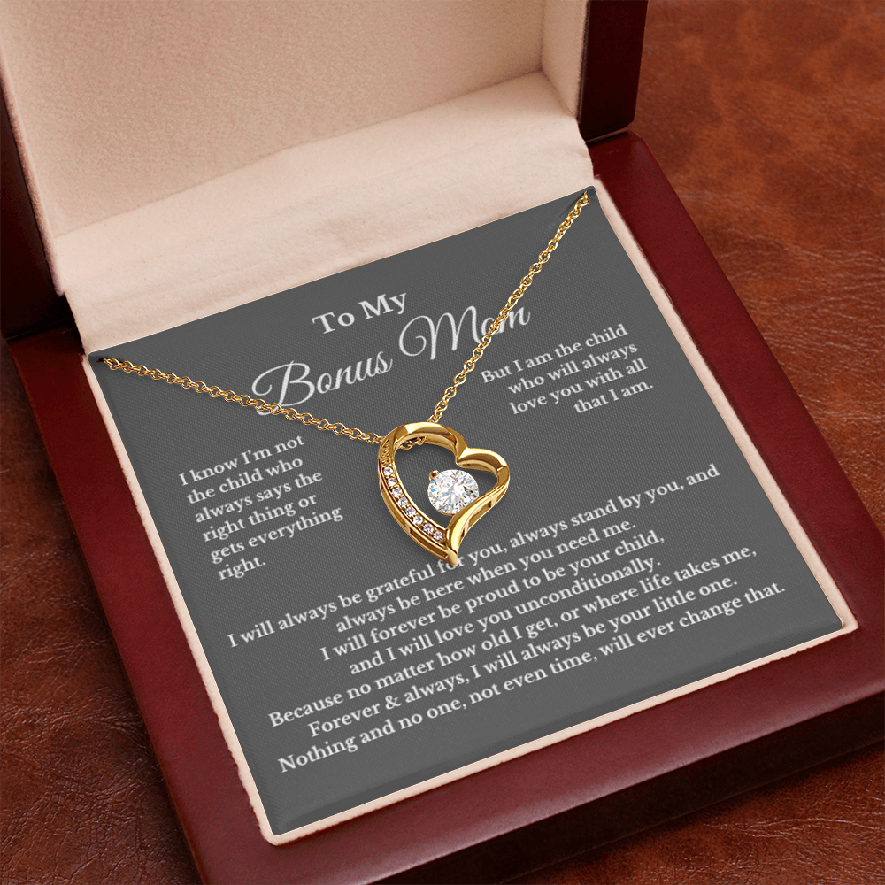 To BONUS MOM gift for step mom wedding gifts necklace gift to mom BIRTHDAY gift