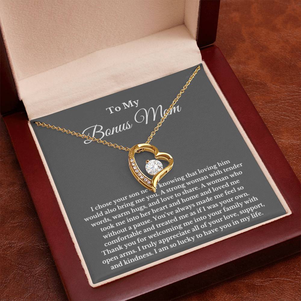 To BONUS MOM gift for step mom wedding gifts necklace gift to mom BIRTHDAY gift from son daughter