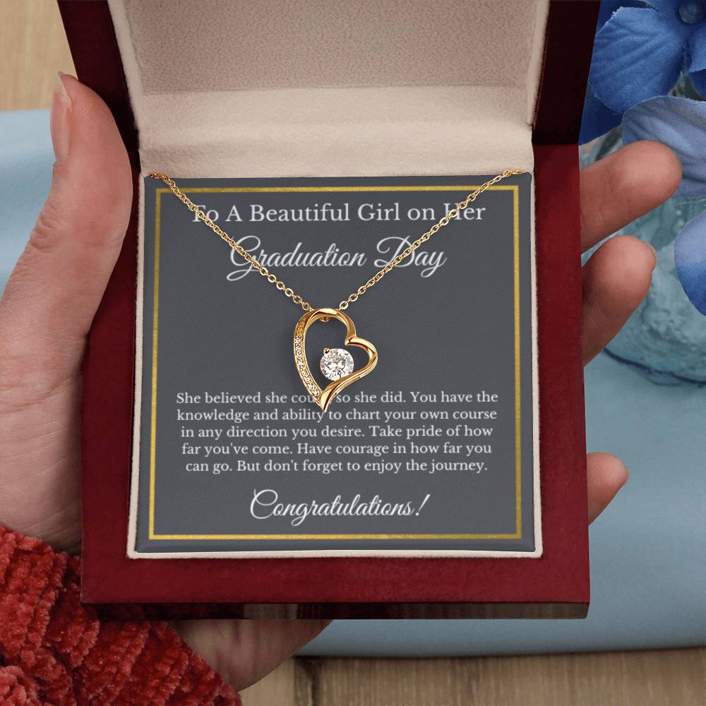 Forever Love Graduation Gift Necklace, Graduation Gifts for Her, High School , College