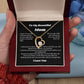 To My Beautiful Mom Heart Necklace Gift For Mothers Day, Valentines, Message Card