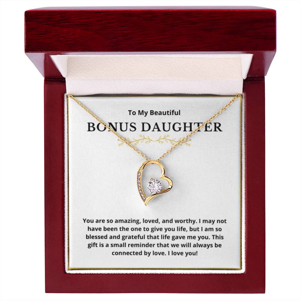 BONUS DAUGHTER gift for step daughter wedding gifts step daughter necklace gift to step daughter from bride groom stepmother BIRTHDAY gift