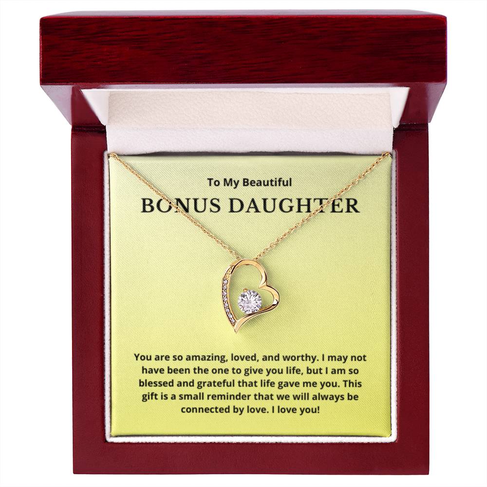 BONUS DAUGHTER gift for step daughter wedding gifts step daughter necklace gift to step daughter from bride groom stepmother BIRTHDAY gift