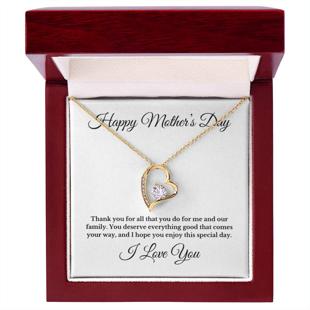 Happy Mother's Day Heart Necklace
