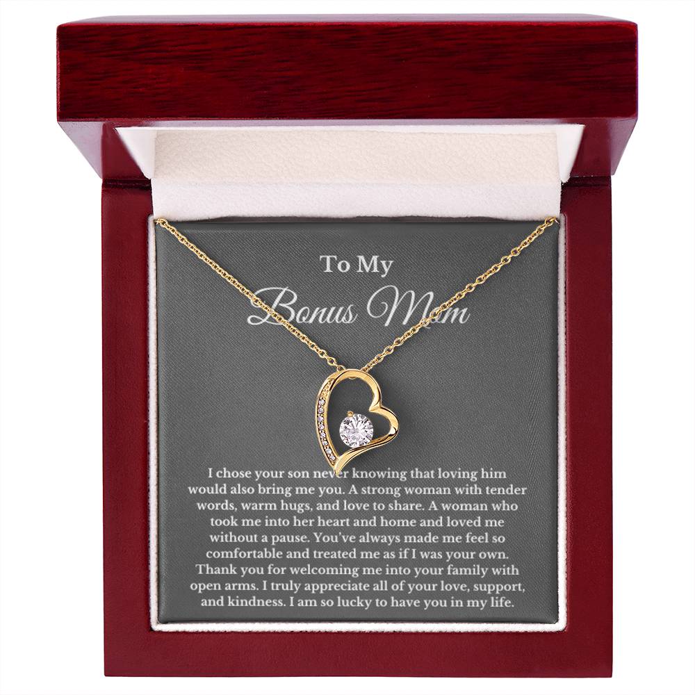 To BONUS MOM gift for step mom wedding gifts necklace gift to mom BIRTHDAY gift from son daughter