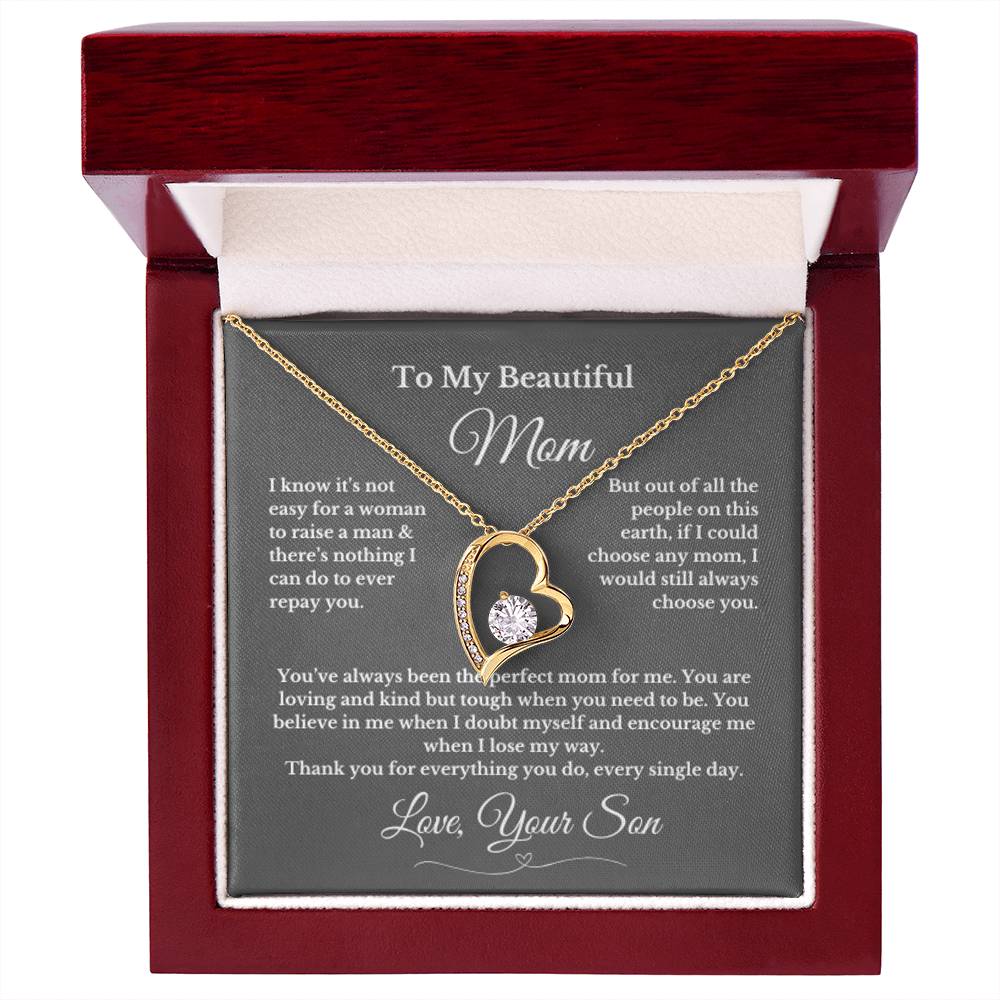 To MOM gift for mom wedding gifts necklace gift to mom BIRTHDAY MOTHERS DAY gift from son