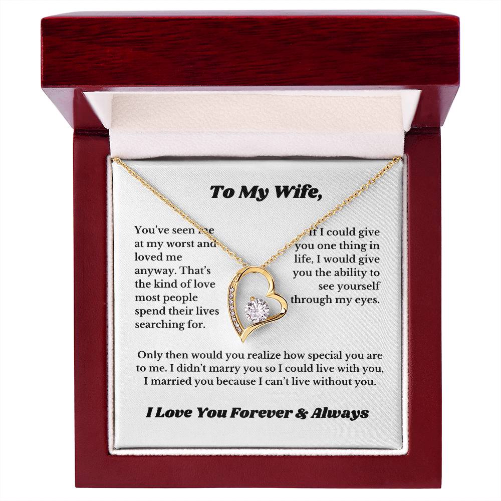 Gifts for Love, Necklace for Wife From Husband, Anniversary Jewelry, Christmas Birthday for Her, To My Soulmate Gift, Wifey, Valentines