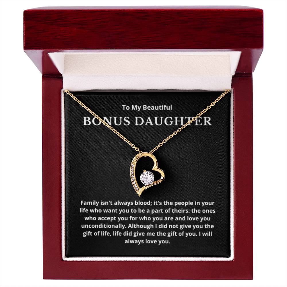 BONUS DAUGHTER gift for step daughter wedding gifts step daughter necklace gift to step daughter from bride groom stepmother BIRTHDAY gift