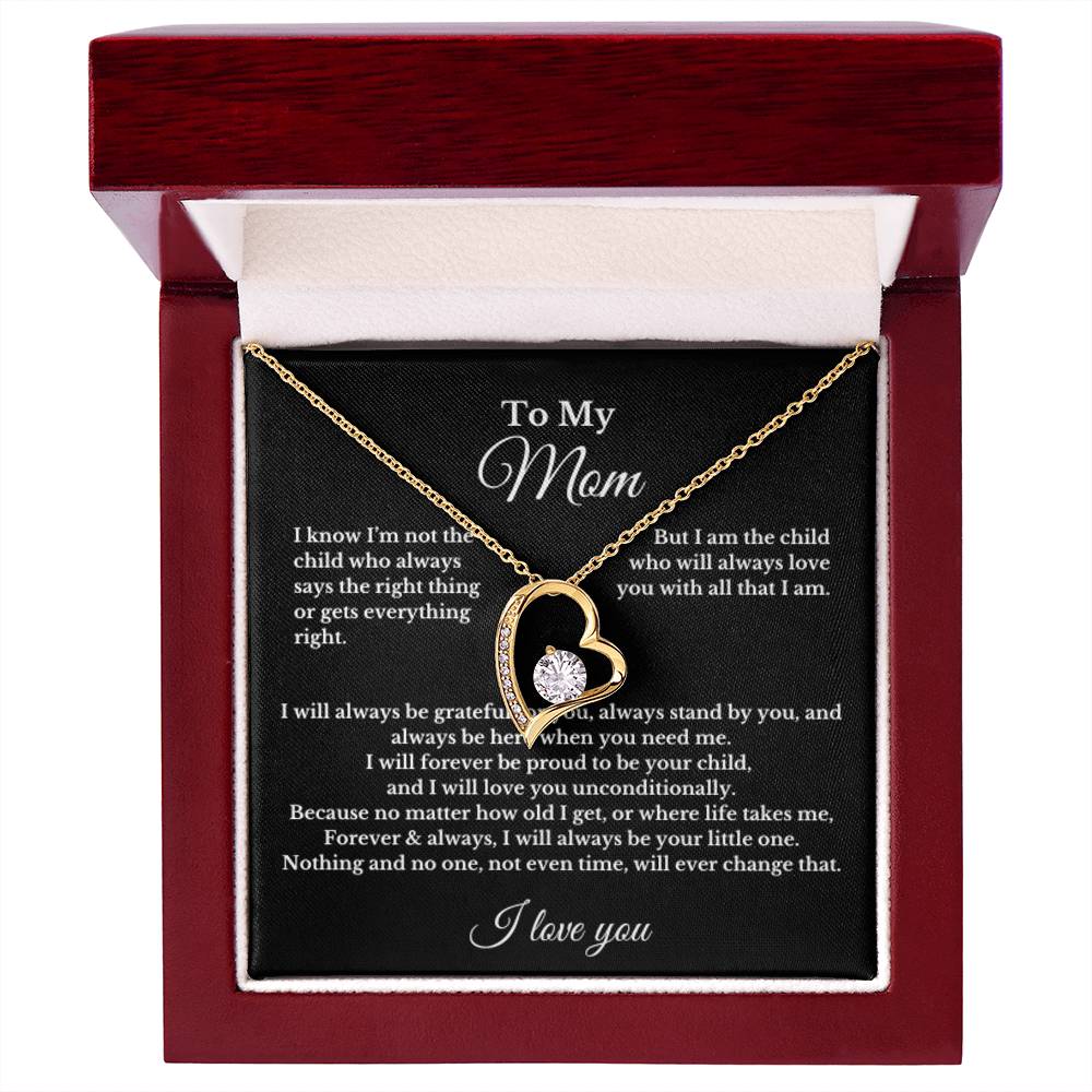 To My Mom Heart Necklace Gift For Mothers Day, Valentines, Christmas, Her Birthday