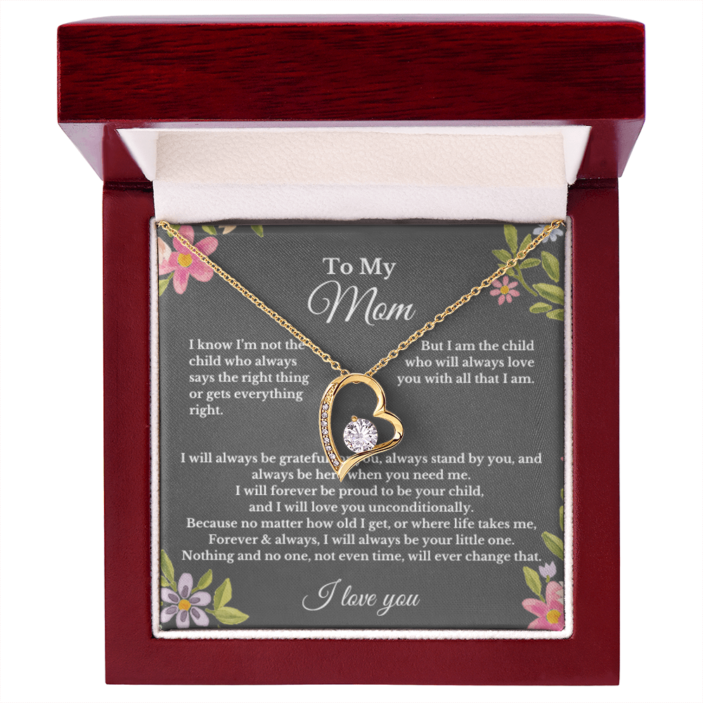 To My Mom Heart Necklace Gift For Mothers Day, Valentines.