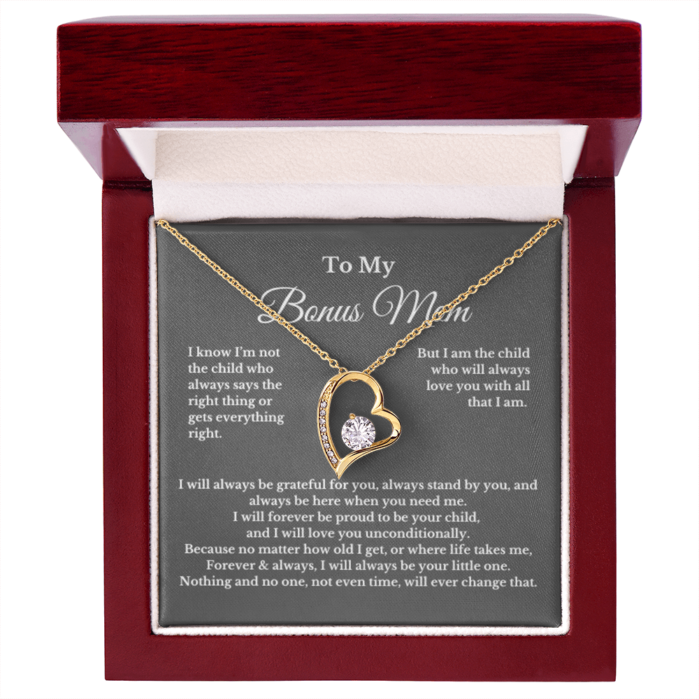 To BONUS MOM gift for step mom wedding gifts necklace gift to mom BIRTHDAY gift