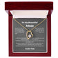 To My Beautiful Mom Heart Necklace Gift For Mothers Day, Valentines, Message Card