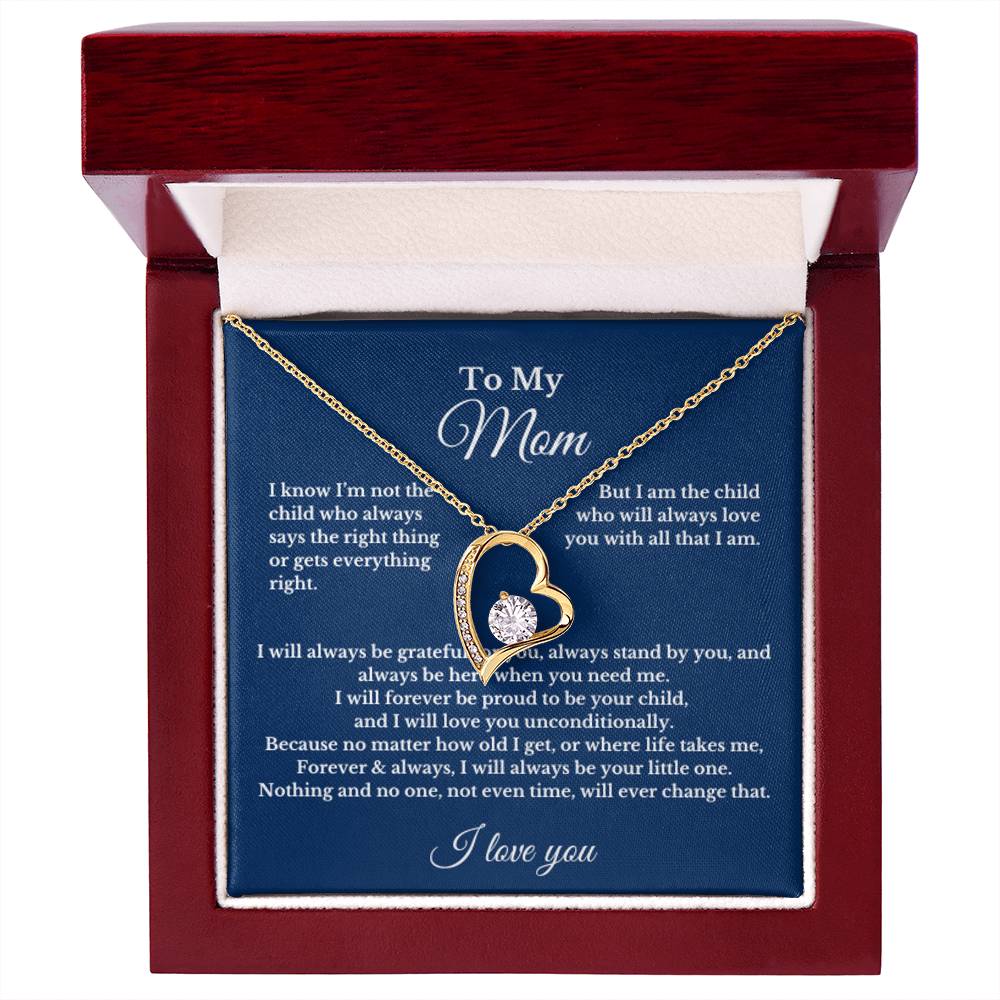 To My Mom Heart Necklace Gift For Mothers Day, Valentines, Christmas, Her Birthday