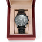 2026 Engraved Black Chronograph Watch, Eagle Gift, Eagle Watch, Gift for Eagle, Congratulations