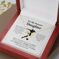 EllePendants To My Soccer Daughter Necklace, Father Daughter Necklace, Mother Daughter Necklace, Daughter Birthday, Heart Jewelry, Gold Jewelry, Everlasting Love, Message Card Necklace