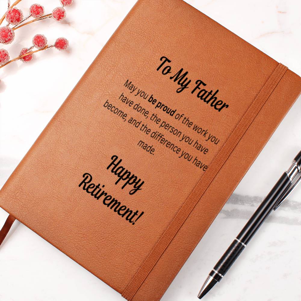 Father Retirement Message Card Gift, Dad Retirement Gift, Journal Notebook Happy Retirement Gift