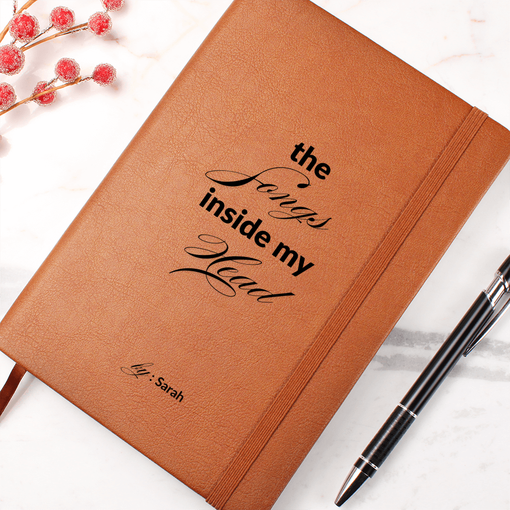 Personalized Name Lyric Journal, Music Inside My Head, Song Writing Notebook, Musician Gift, Song Writer Gift