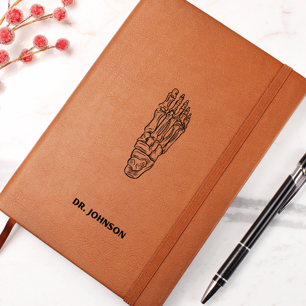 Personalized Podiatrist Journal, Gift for Podiatrist, Gift for DPM, Foot Doctor Gift, Graduation Gift, Podiatrist Appreciation Gift Skeleton