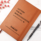 Personalized Name Letters For My Bonus Daughter Notebook Leather Journal Custom Girl, Mom & Dad Child Memory Book, Birthday Christmas