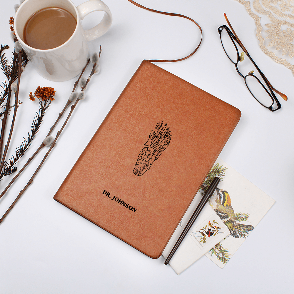 Personalized Podiatrist Journal, Gift for Podiatrist, Gift for DPM, Foot Doctor Gift, Graduation Gift, Podiatrist Appreciation Gift Skeleton