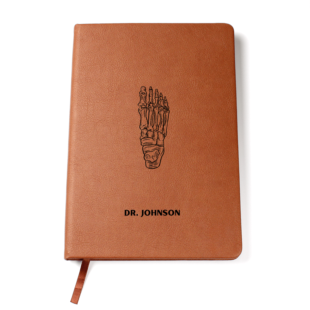 Personalized Podiatrist Journal, Gift for Podiatrist, Gift for DPM, Foot Doctor Gift, Graduation Gift, Podiatrist Appreciation Gift Skeleton