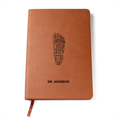 Personalized Podiatrist Journal, Gift for Podiatrist, Gift for DPM, Foot Doctor Gift, Graduation Gift, Podiatrist Appreciation Gift Skeleton