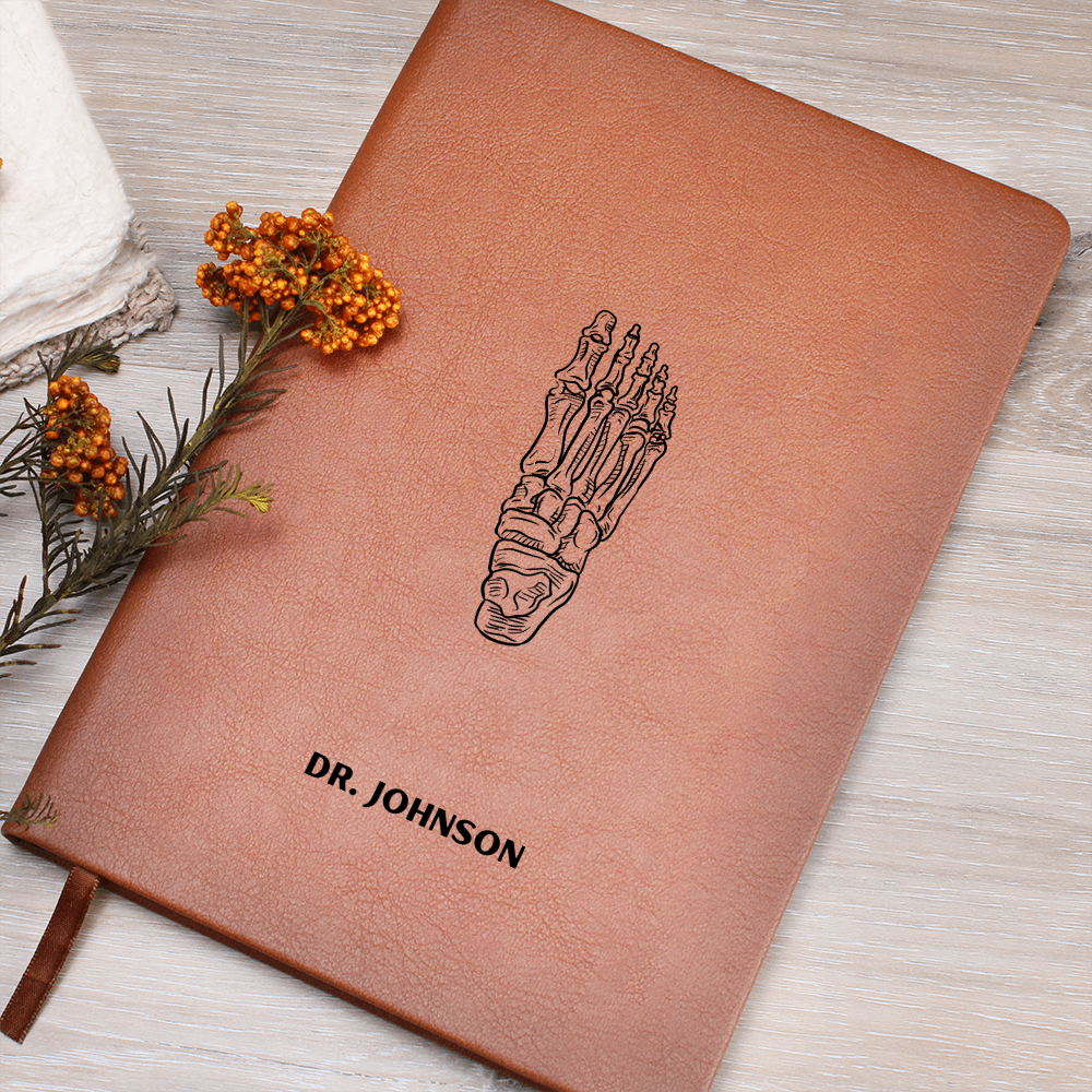 Personalized Podiatrist Journal, Gift for Podiatrist, Gift for DPM, Foot Doctor Gift, Graduation Gift, Podiatrist Appreciation Gift Skeleton
