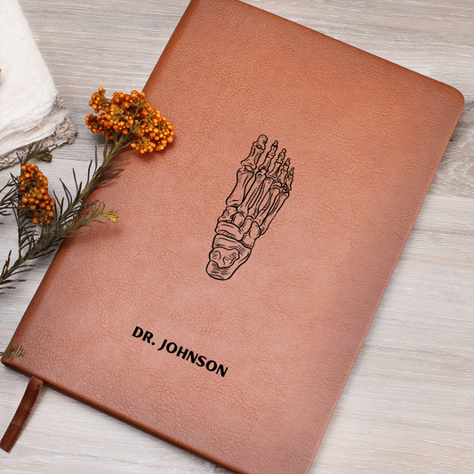 Personalized Podiatrist Journal, Gift for Podiatrist, Gift for DPM, Foot Doctor Gift, Graduation Gift, Podiatrist Appreciation Gift Skeleton