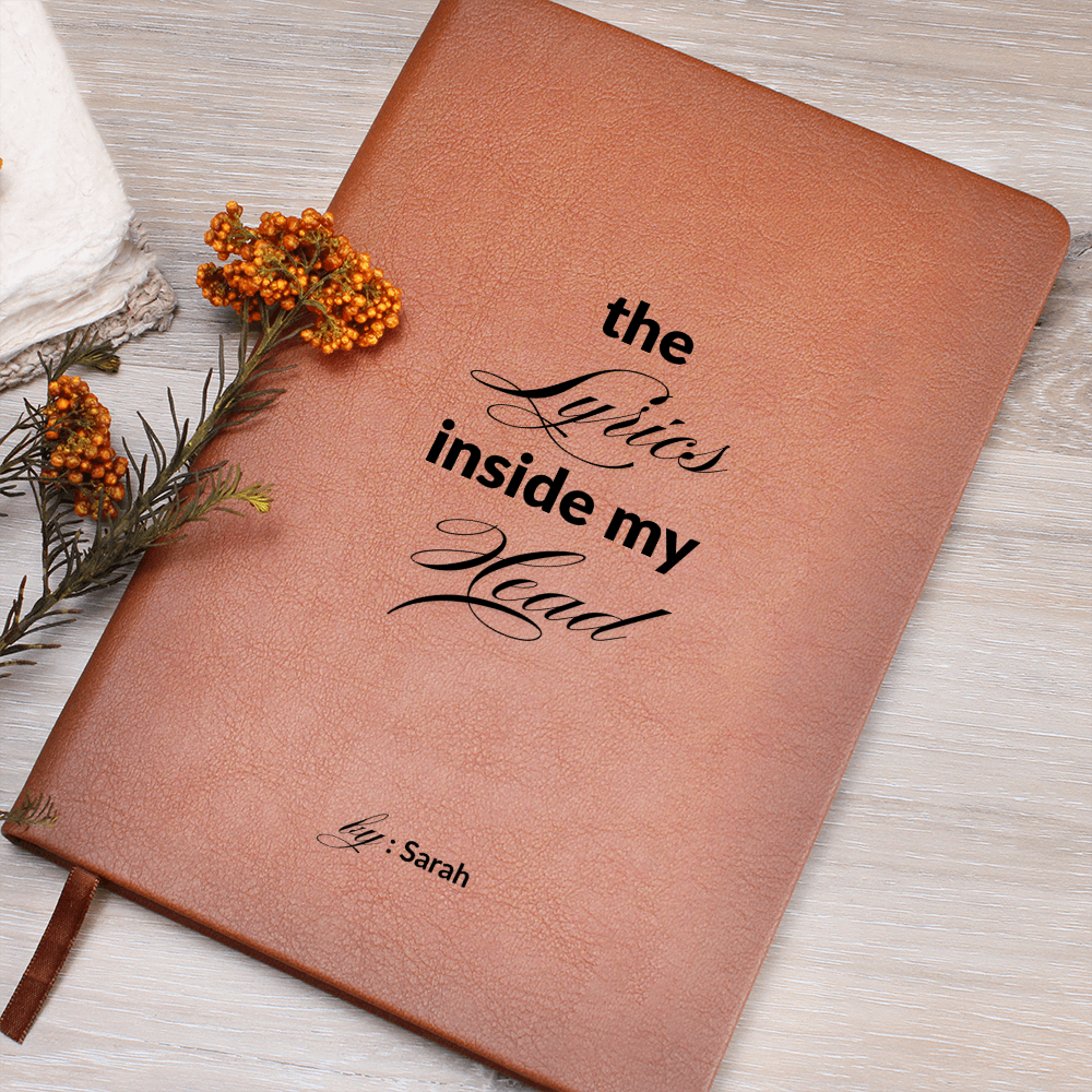 Personalized Name Lyric Journal, Music Inside My Head, Song Writing Notebook, Musician Gift, Song Writer Gift