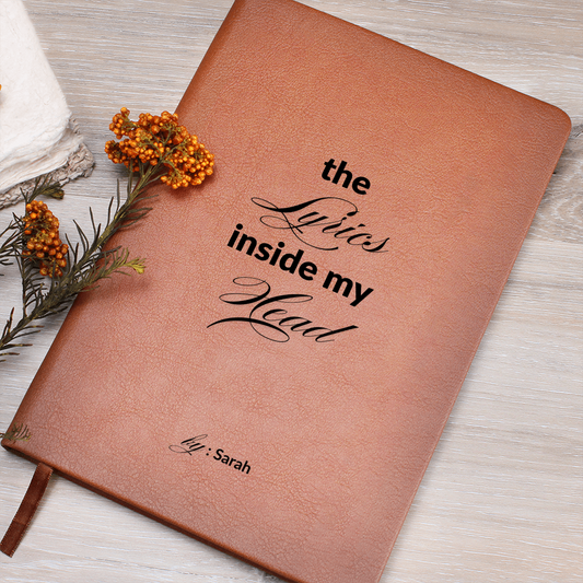 Personalized Name Lyric Journal, Music Inside My Head, Song Writing Notebook, Musician Gift, Song Writer Gift