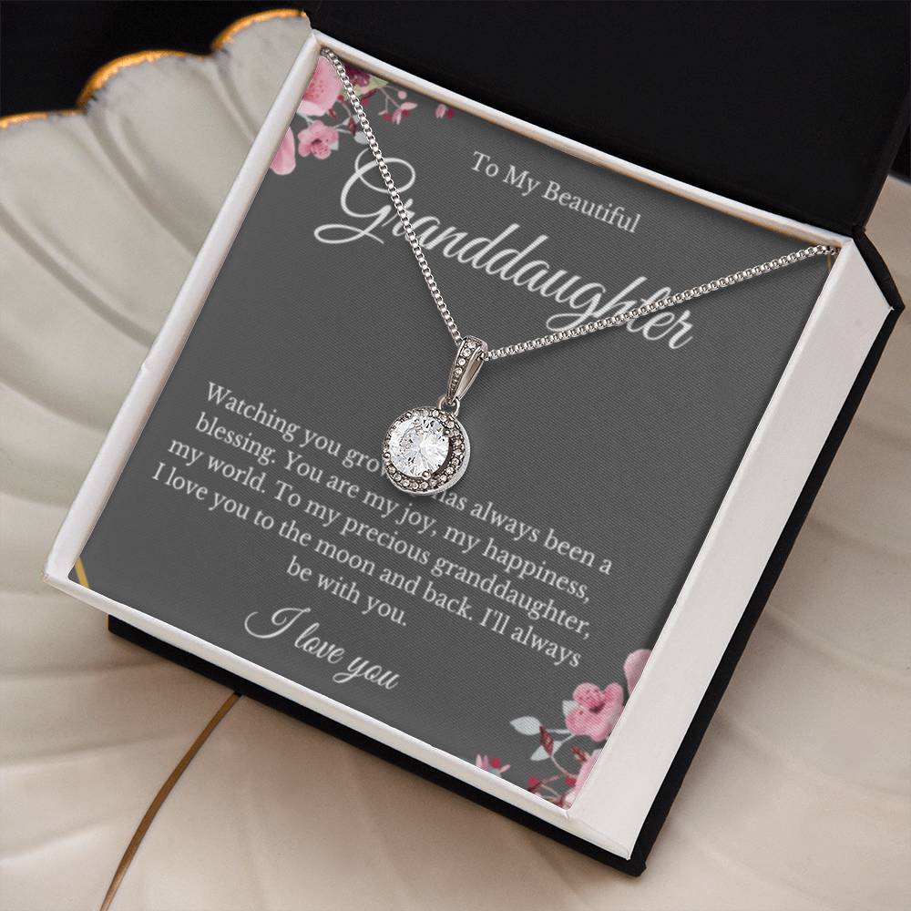 Eternal Hope, Grandparent Granddaughter Necklace, Grandfather Gift, Jewelry for Granddaughter, Message Card, Christmas Gift