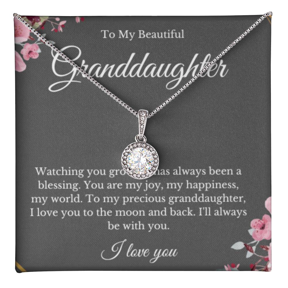 Eternal Hope, Grandparent Granddaughter Necklace, Grandfather Gift, Jewelry for Granddaughter, Message Card, Christmas Gift