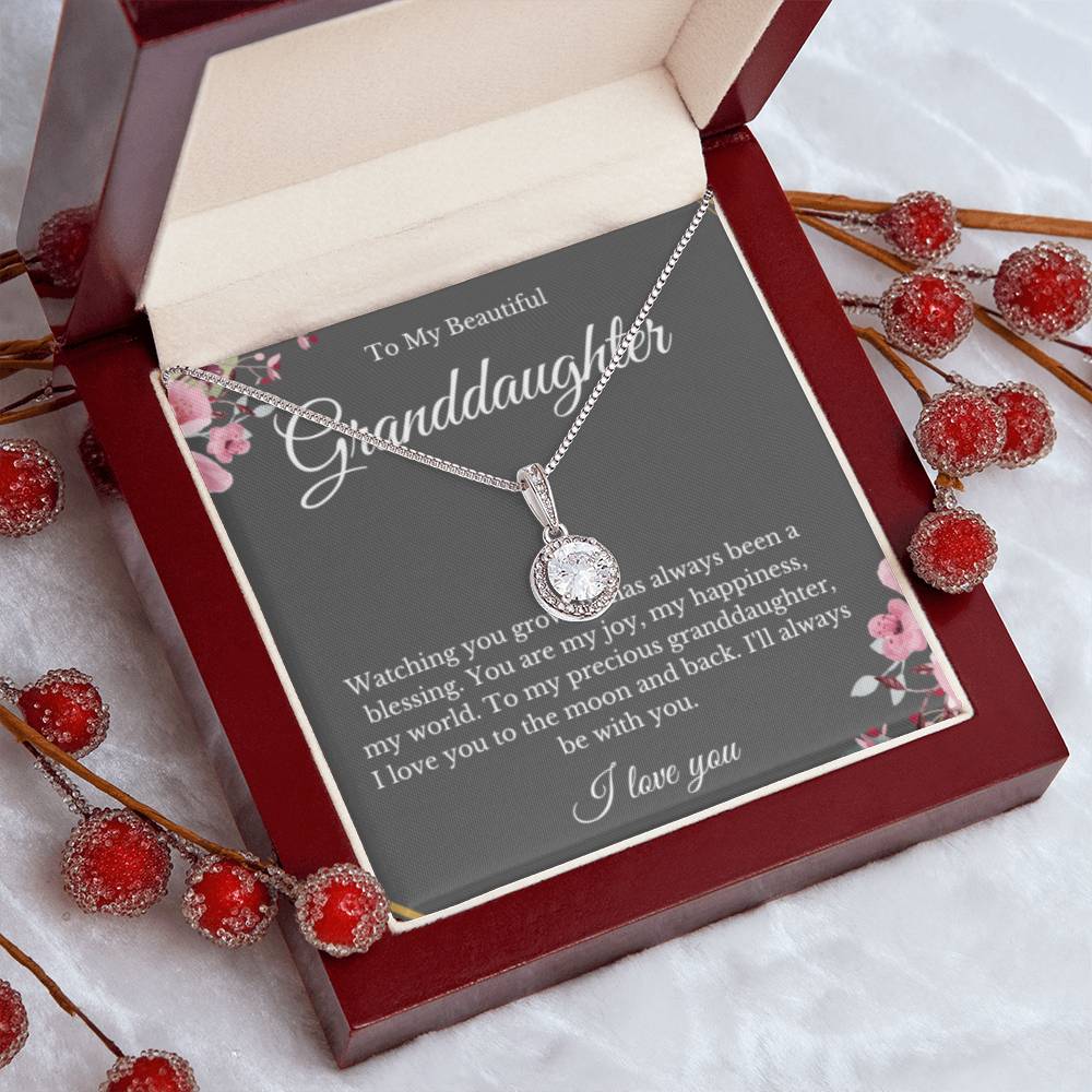 Eternal Hope, Grandparent Granddaughter Necklace, Grandfather Gift, Jewelry for Granddaughter, Message Card, Christmas Gift