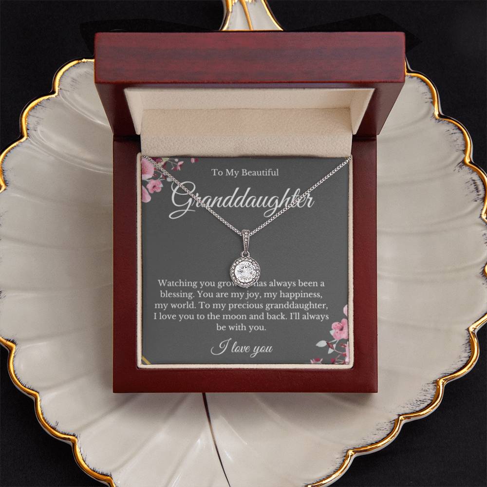 Eternal Hope, Grandparent Granddaughter Necklace, Grandfather Gift, Jewelry for Granddaughter, Message Card, Christmas Gift