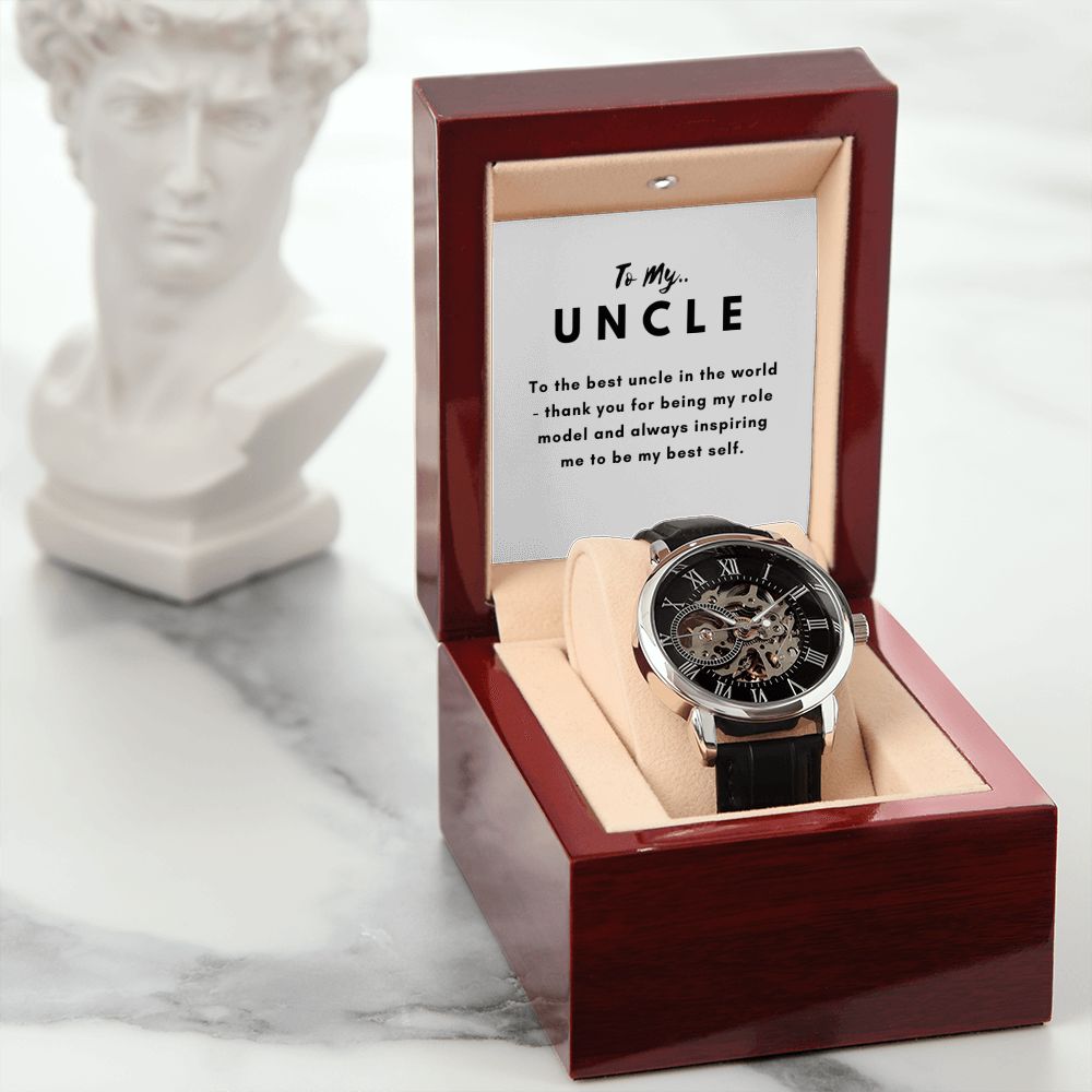 Uncle Watch Gift, From Niece, From Cousin, Father's Day, Gifts for Men, Graduation Gifts for Him, Fathers Day, Christmas Gifts for Uncle, Uncle Birthday, Message Card