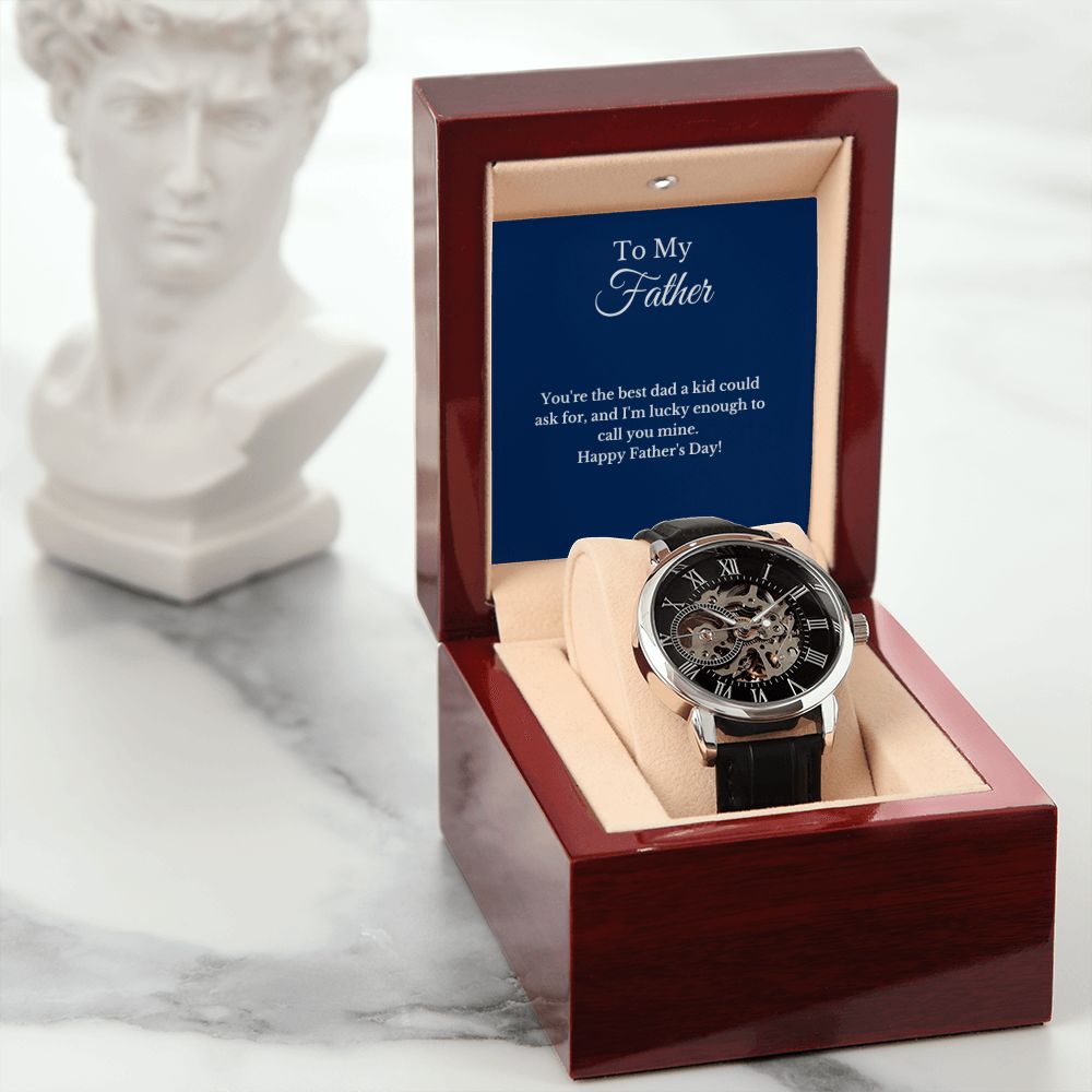 Father's Day Message Card Watch, Fathers Day Gift From Daughter, Dad Gift From Son, Father's Day Gift From Wife, Father’s Day Card